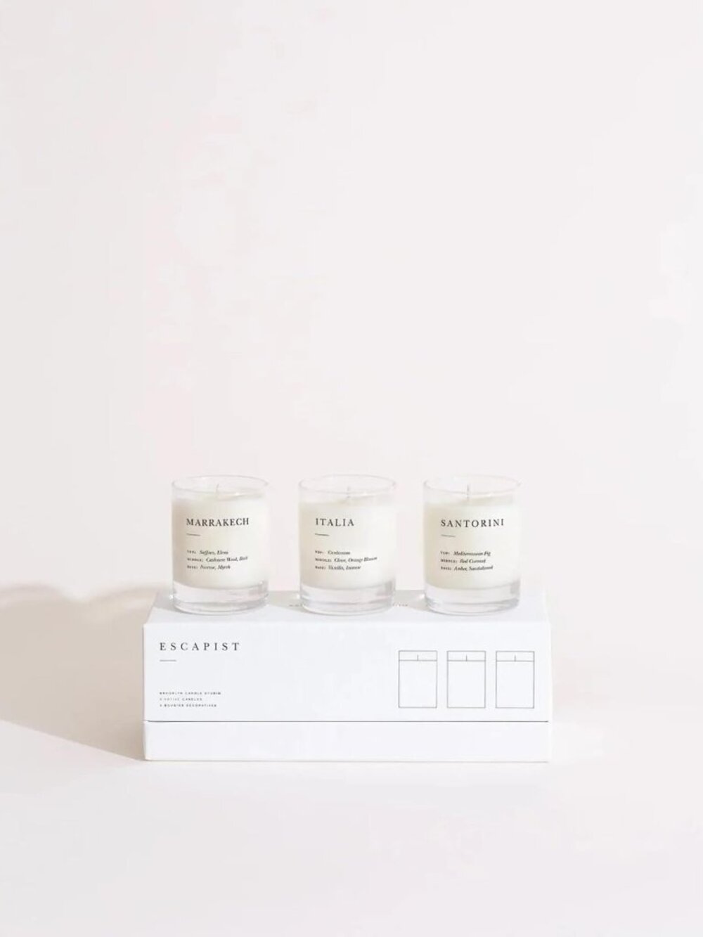 Mini Candle Gift Set - 3 Hand-Poured Soy Votives, Earthy Scents, Luxury Box, 20